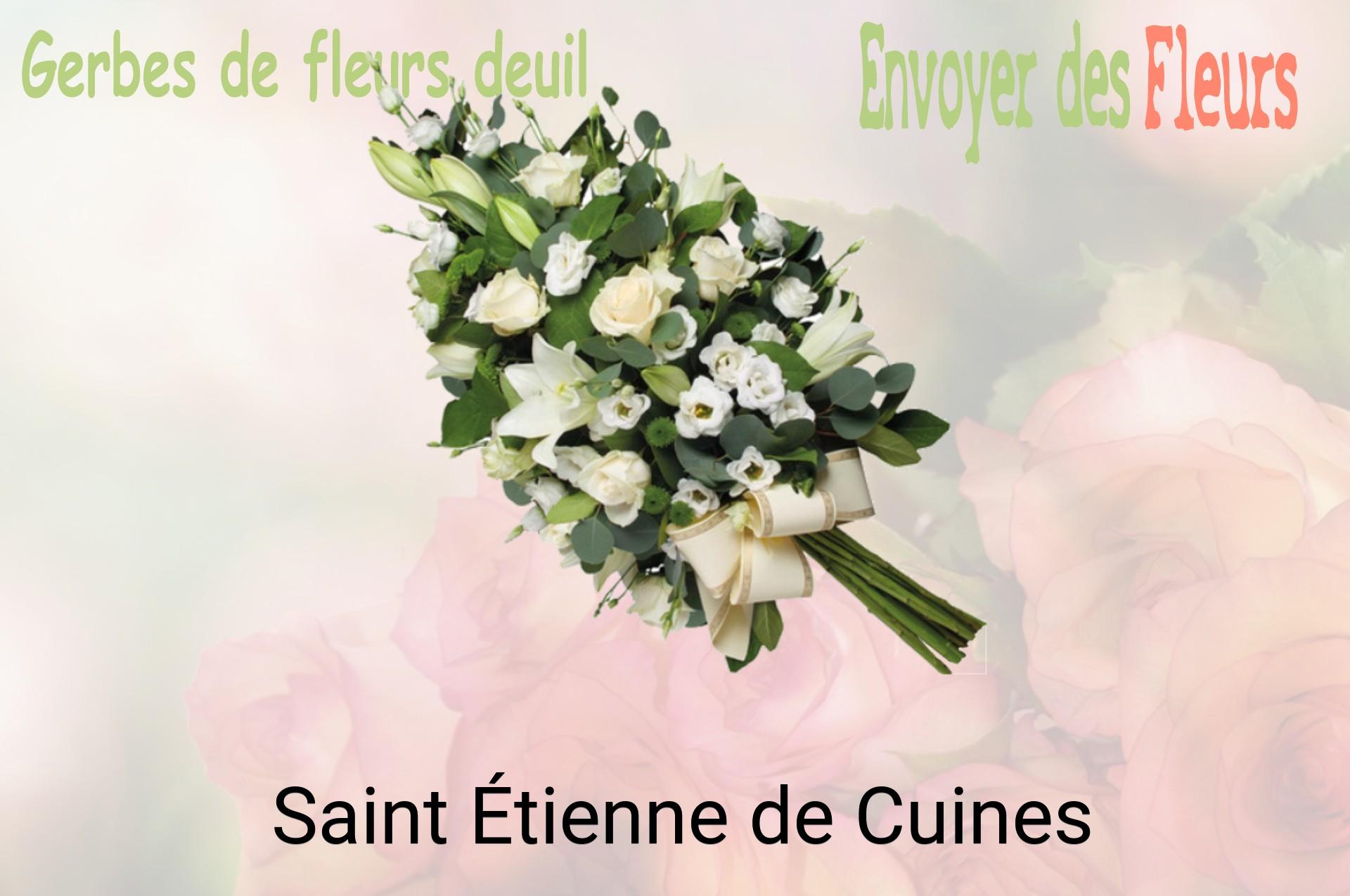 Gerbe de fleurs de deuil livrée à Saint-Étienne-de-Cuines